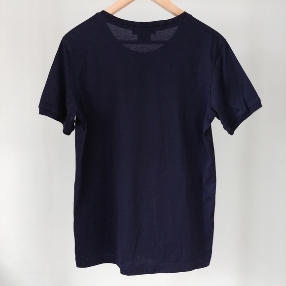 ESCADA Embroidered Dark Blue Cotton T-shirt Size Small Crewneck Top - Picture 6 of 12